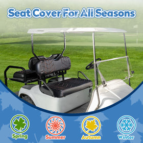 PZWLI golf cart rear seat cover fits B-shaped cushions for a tidy cabin.