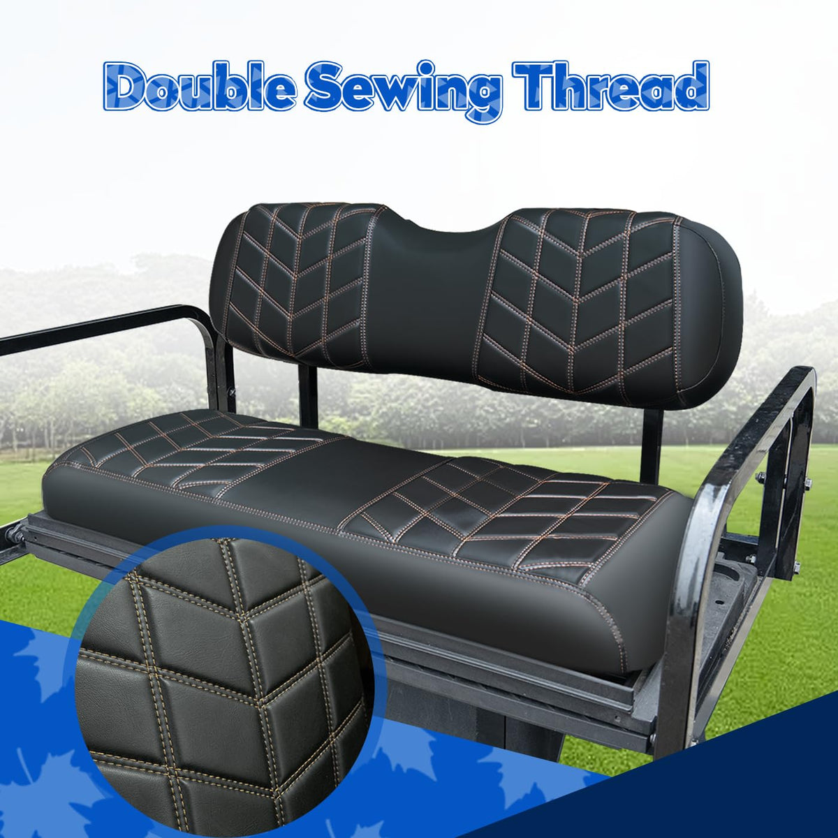 PZWLI contoured design seat covers enhance comfort on long golf cart rides.