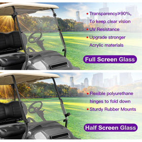 PZWLI half screen option windshield enabling adaptable airflow and partial shielding