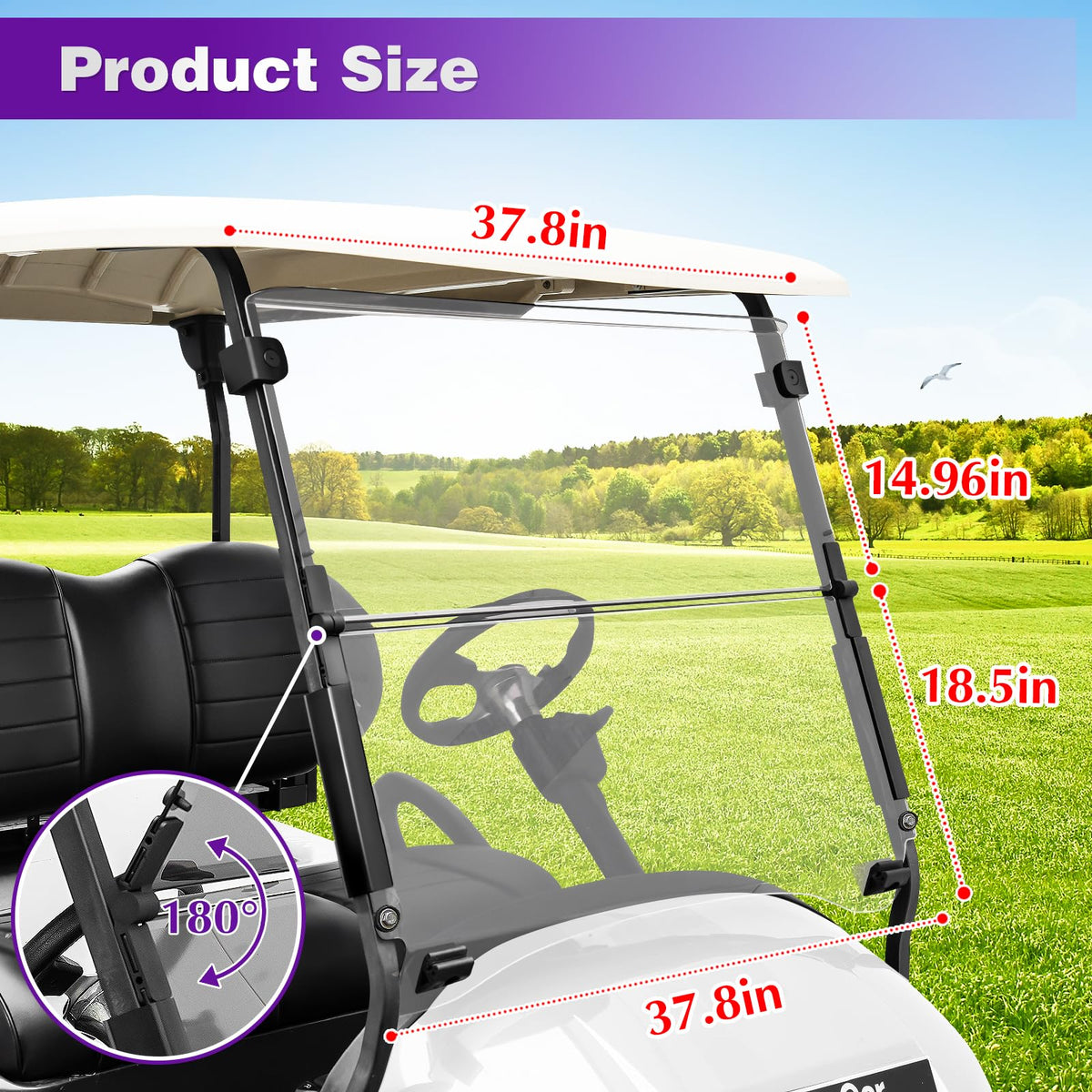 PZWLI polyurethane hinge windshield for smooth folding and long lasting use