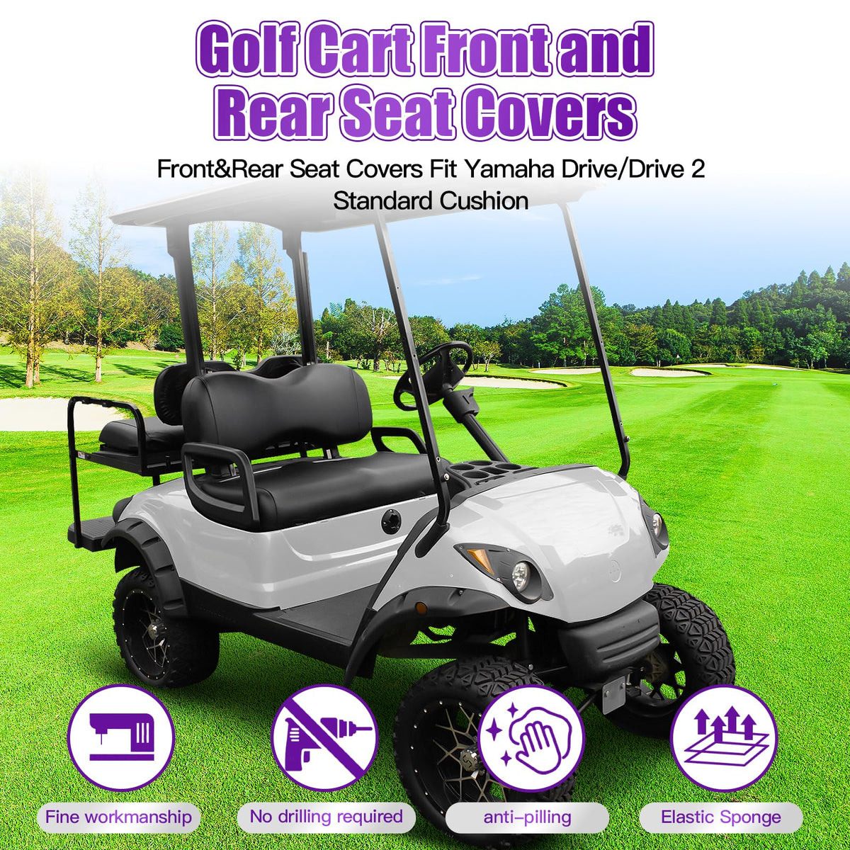 PZWLI rear backrest cover for golf cart shields against moisture