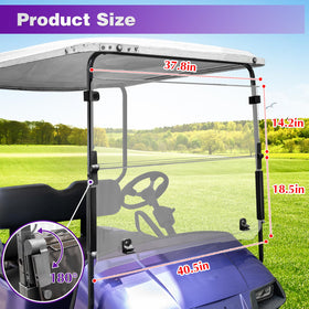 PZWLI windshield designed for EZGO TXT 1995-2013 fit, secure visibility