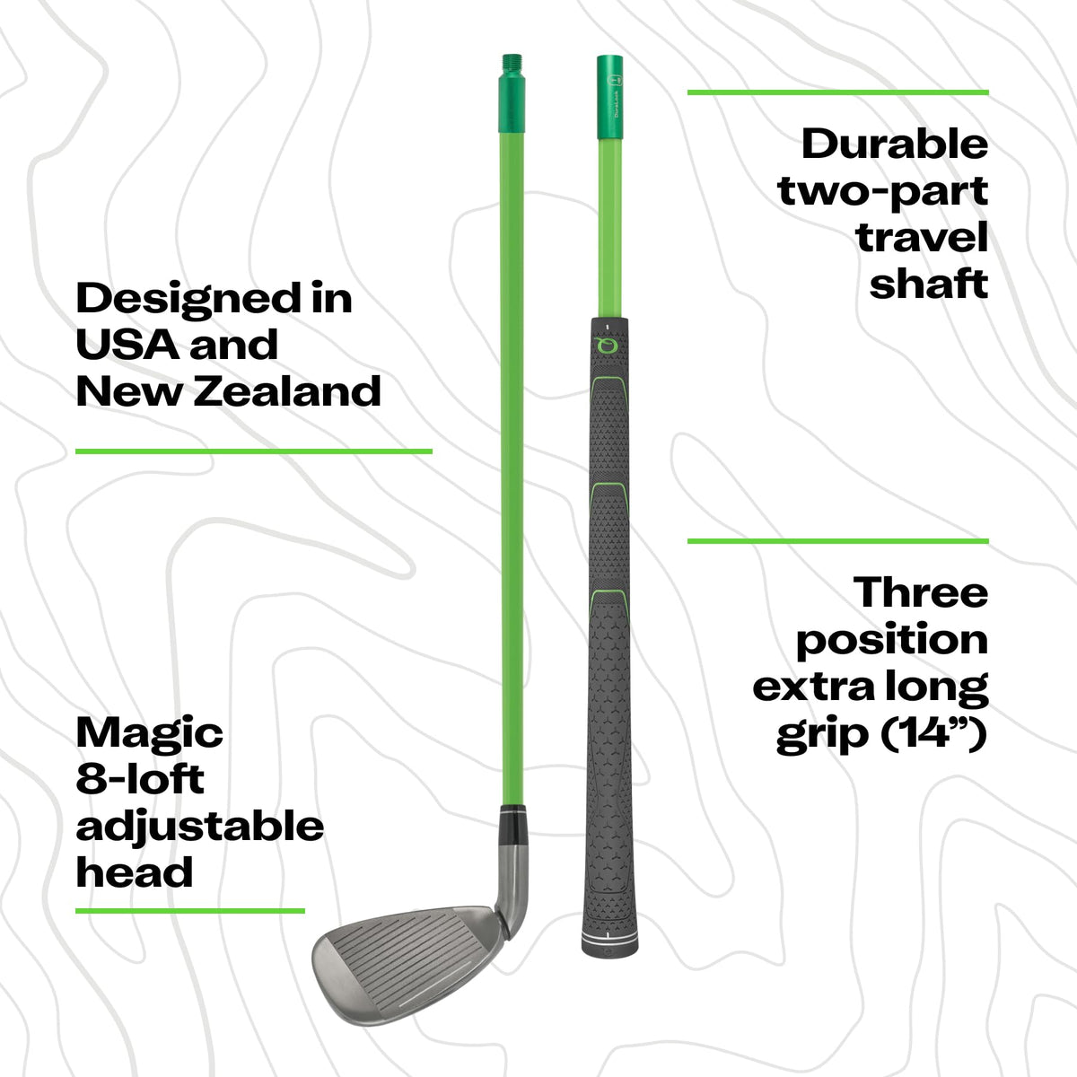 Q Golf Q Kids 33-inch shaft assembly enables quick home setup.