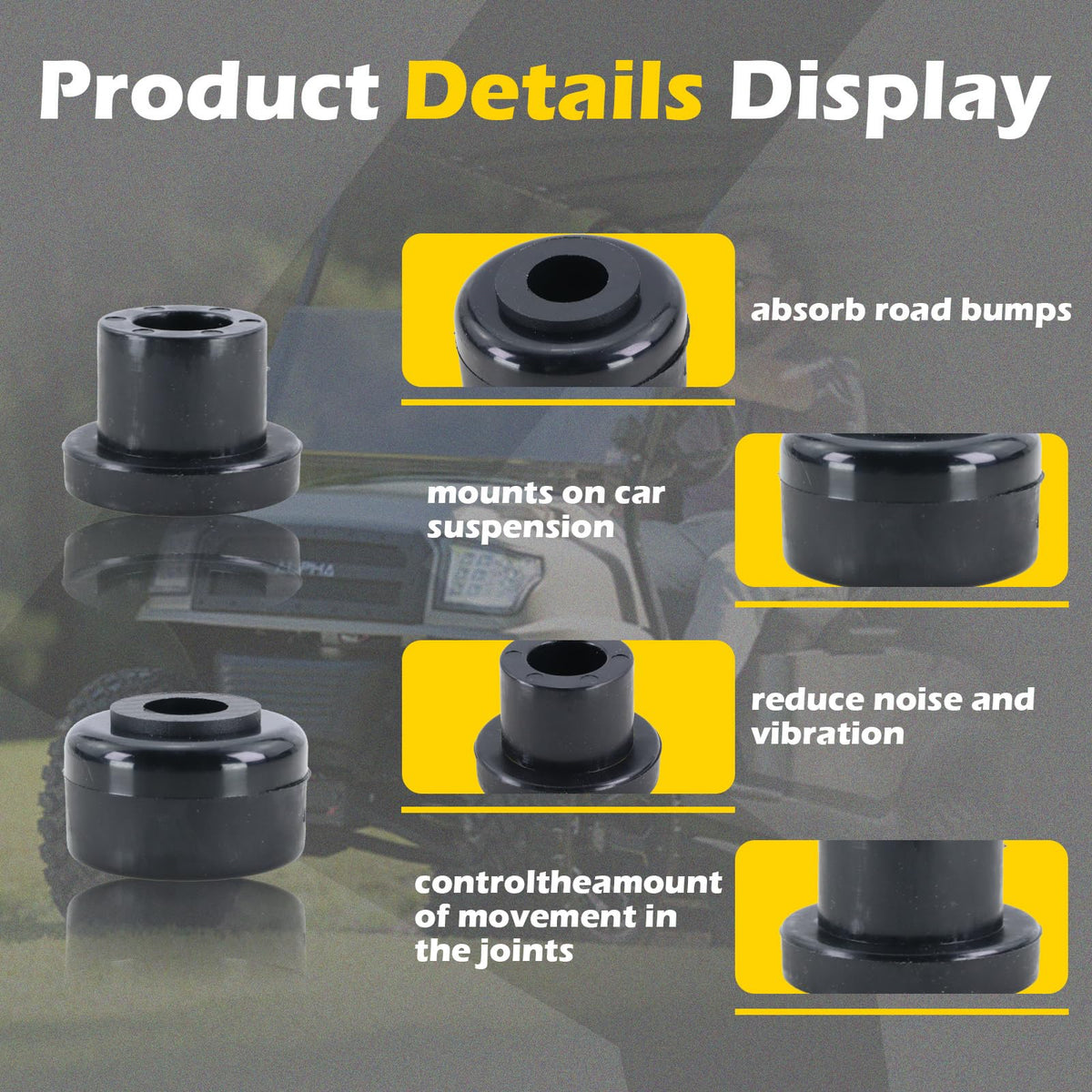 Qagea 20-bushing set for golf cart A-arms
