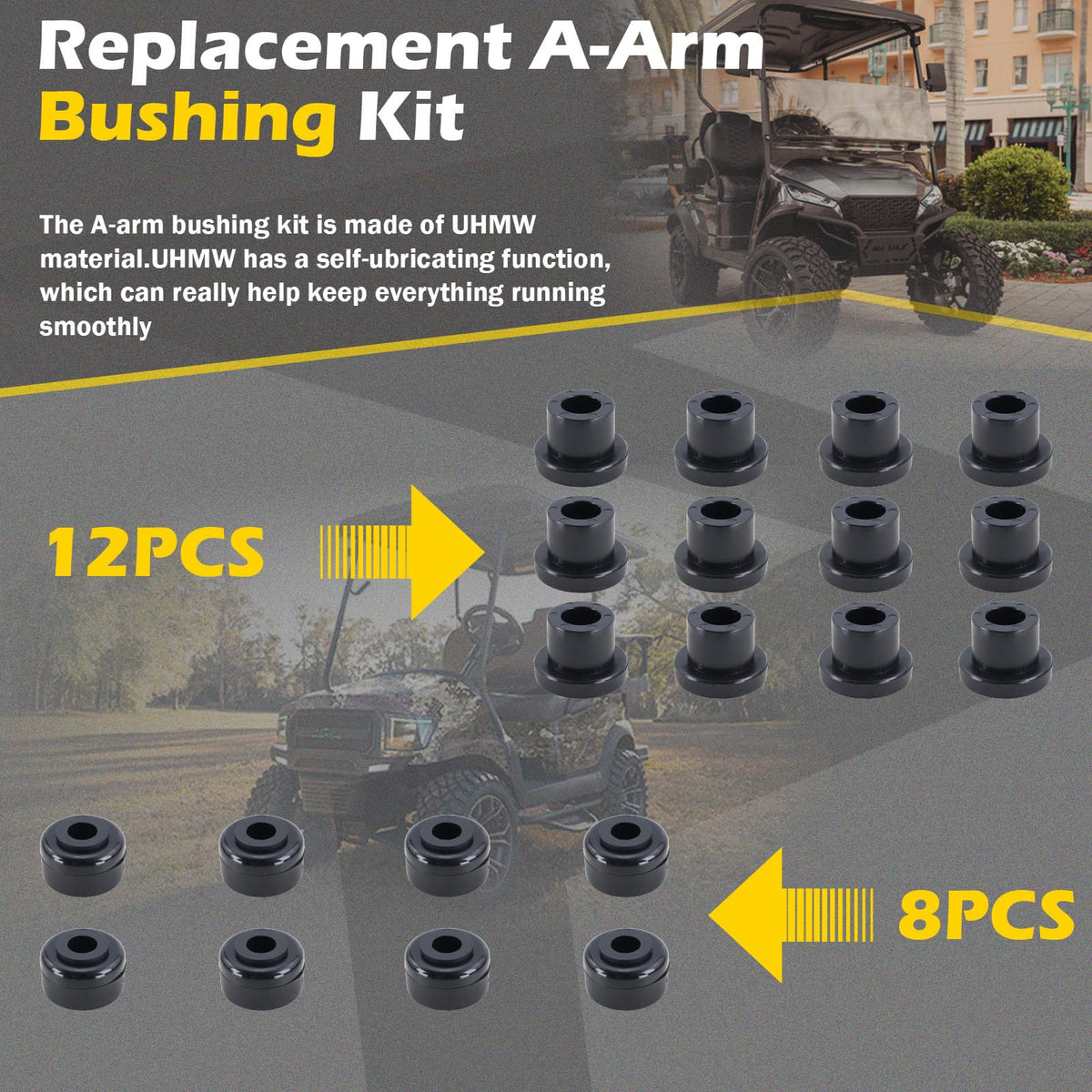 Qagea black finish complements front A-arm lifts