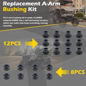 Qagea black finish complements front A-arm lifts