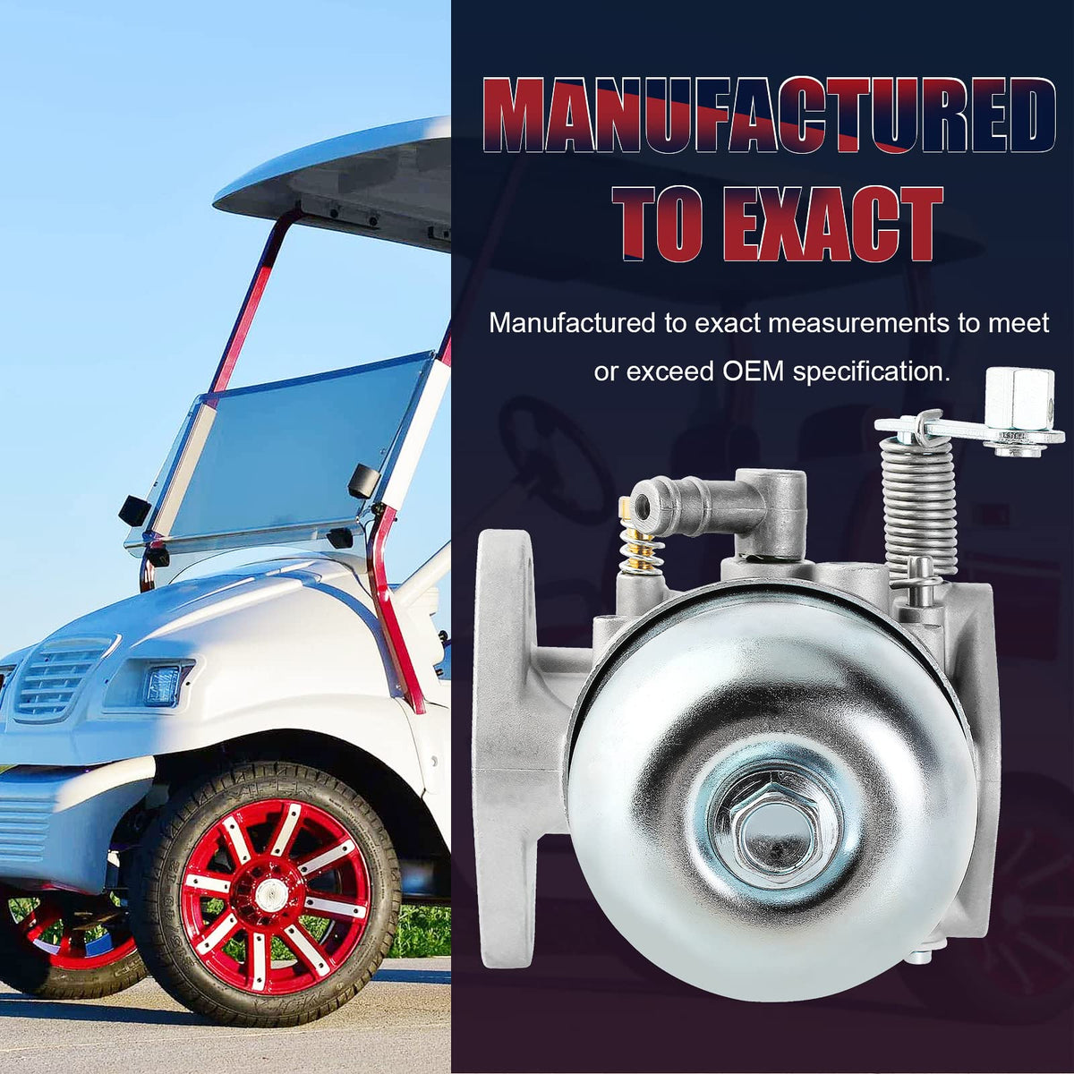 QAZAKY carburetor in-engine fitment preview for EZGO models
