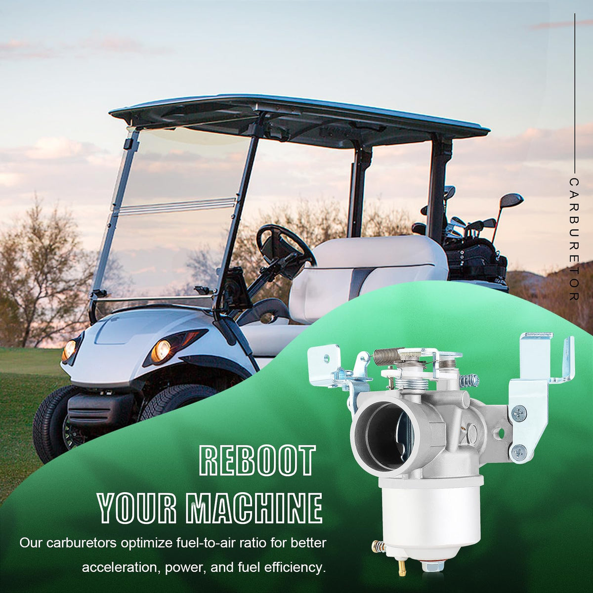 QAZAKY carburetor intake manifold for Yamaha G2–G14 ensures a secure fit.