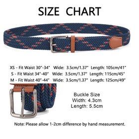 QAZSE stretch-woven belt closeup showing flexible fabric for all-day comfort.