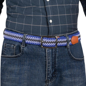 QAZSE blue braided belt adds golf course style to outfits.