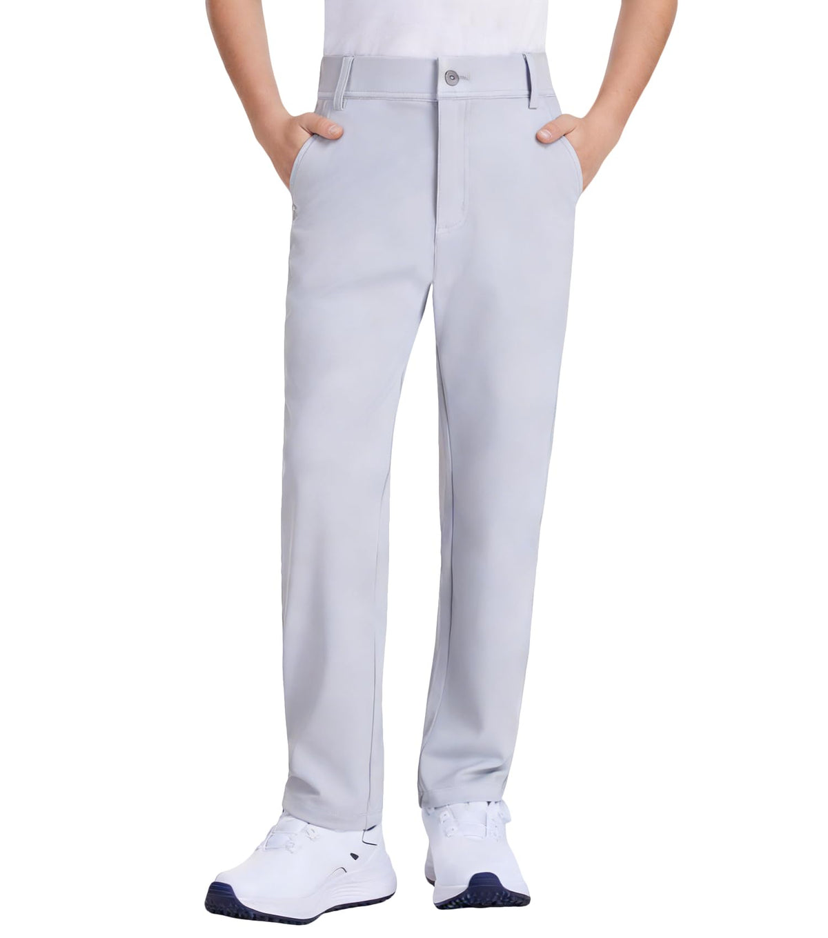 QBK boys golf pants with 4-way stretch for unrestricted movement during sport