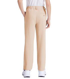 QB K Boys golf pants moisture-wicking fabric keeps him cool during activity