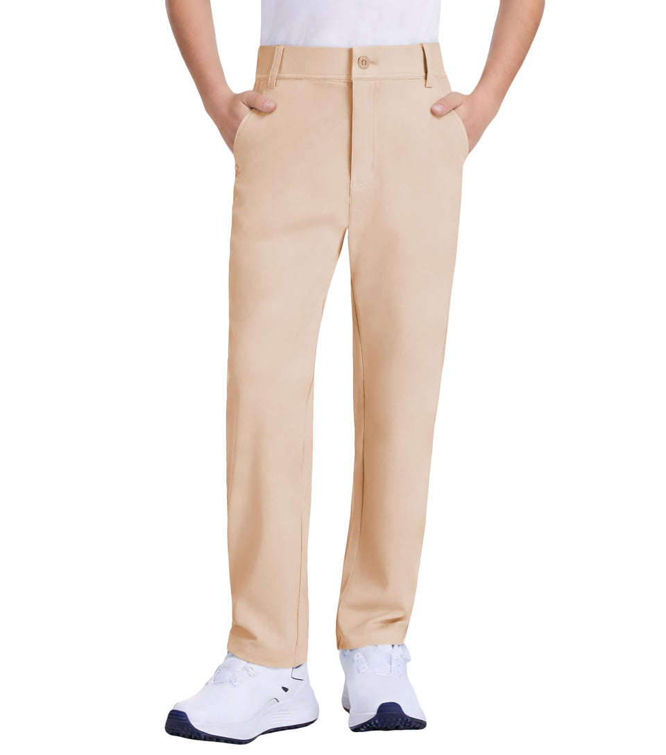 QBK boys golf pants stretch show unrestricted movement for school and sports