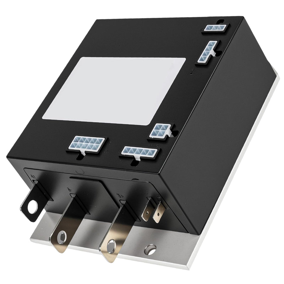 QBselecar golf cart controller front view showing EZGO TXT compatibility and 350A capacity