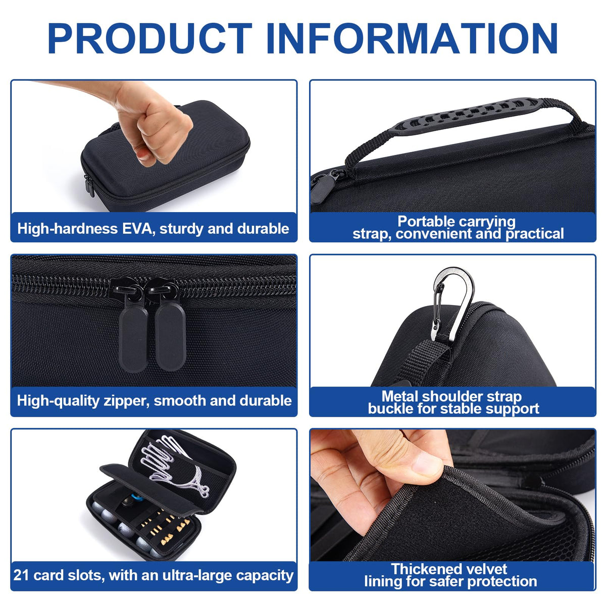 QCWN golf glove holder case open compartments showing glove and tool storage