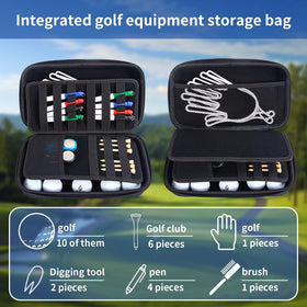 QCWN Golf Glove Holder Case tee pocket for organized on-course storage