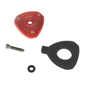 Installed QHALEN ASP plate showing red finish on driver