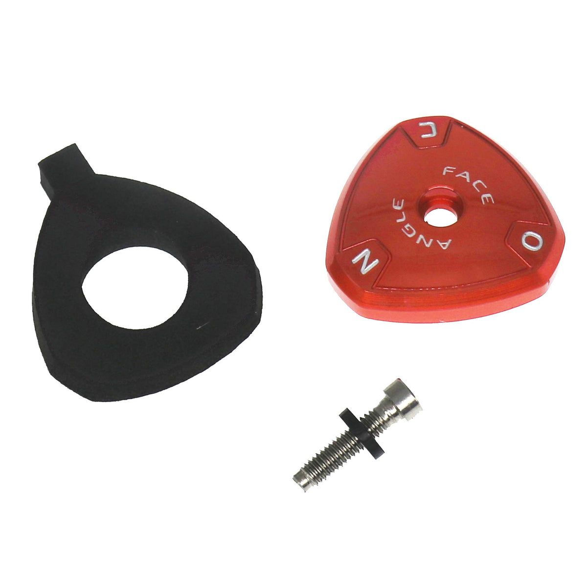 Contents of QHALEN R11 ASP kit: plate, foam pad, screw, washer