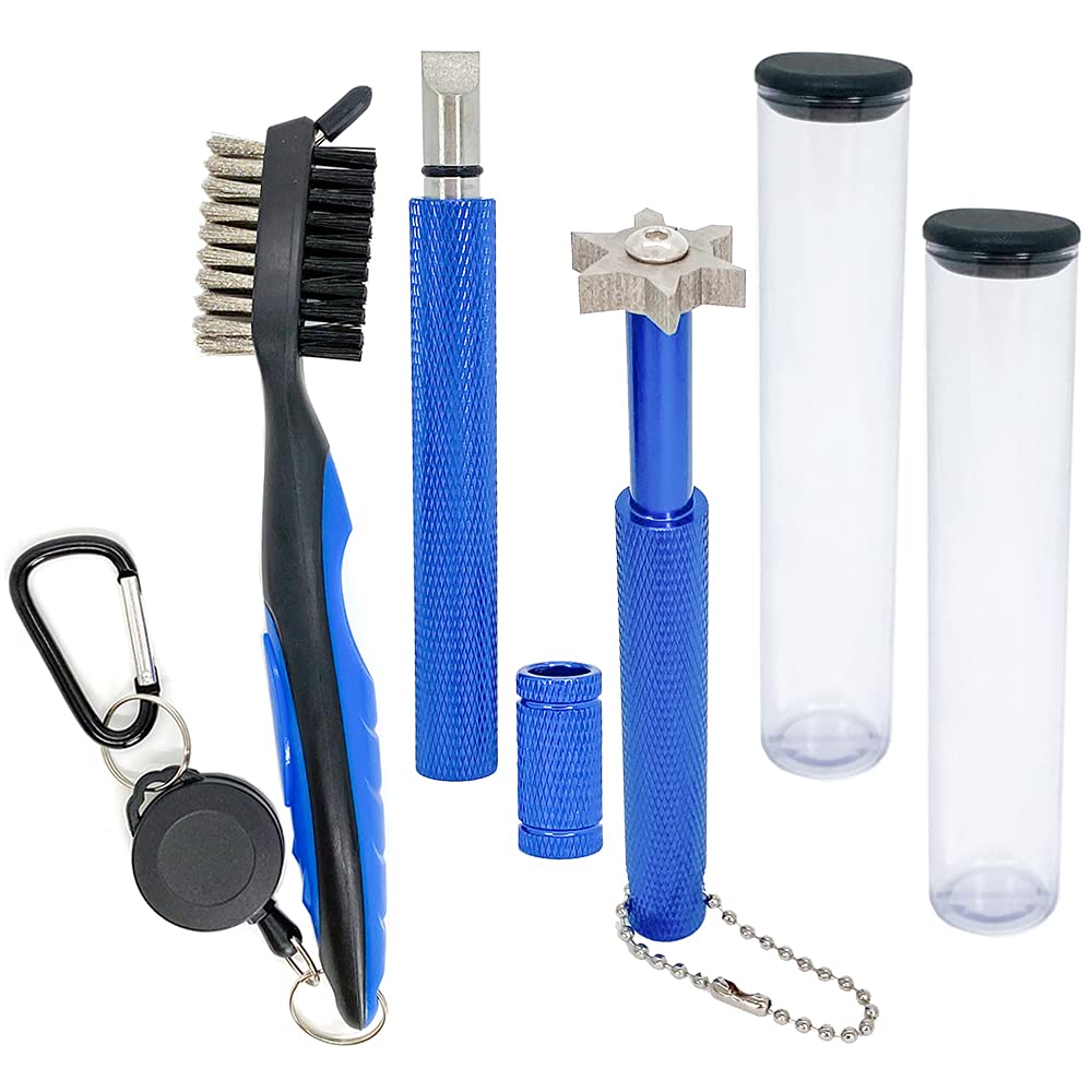 QINIZX retractable golf club brush attached to bag for easy access
