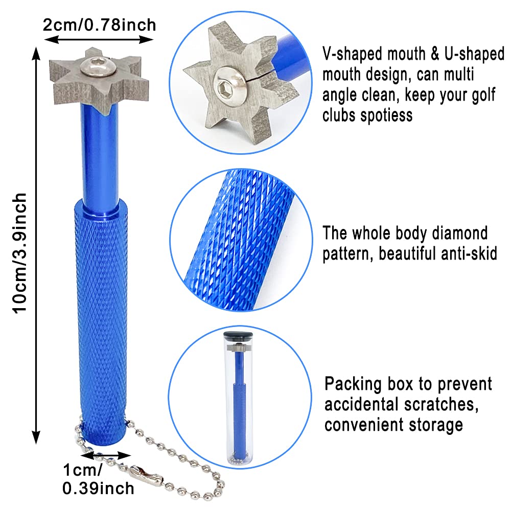 QINIZX six-head groove sharpener with PVC container for groove maintenance