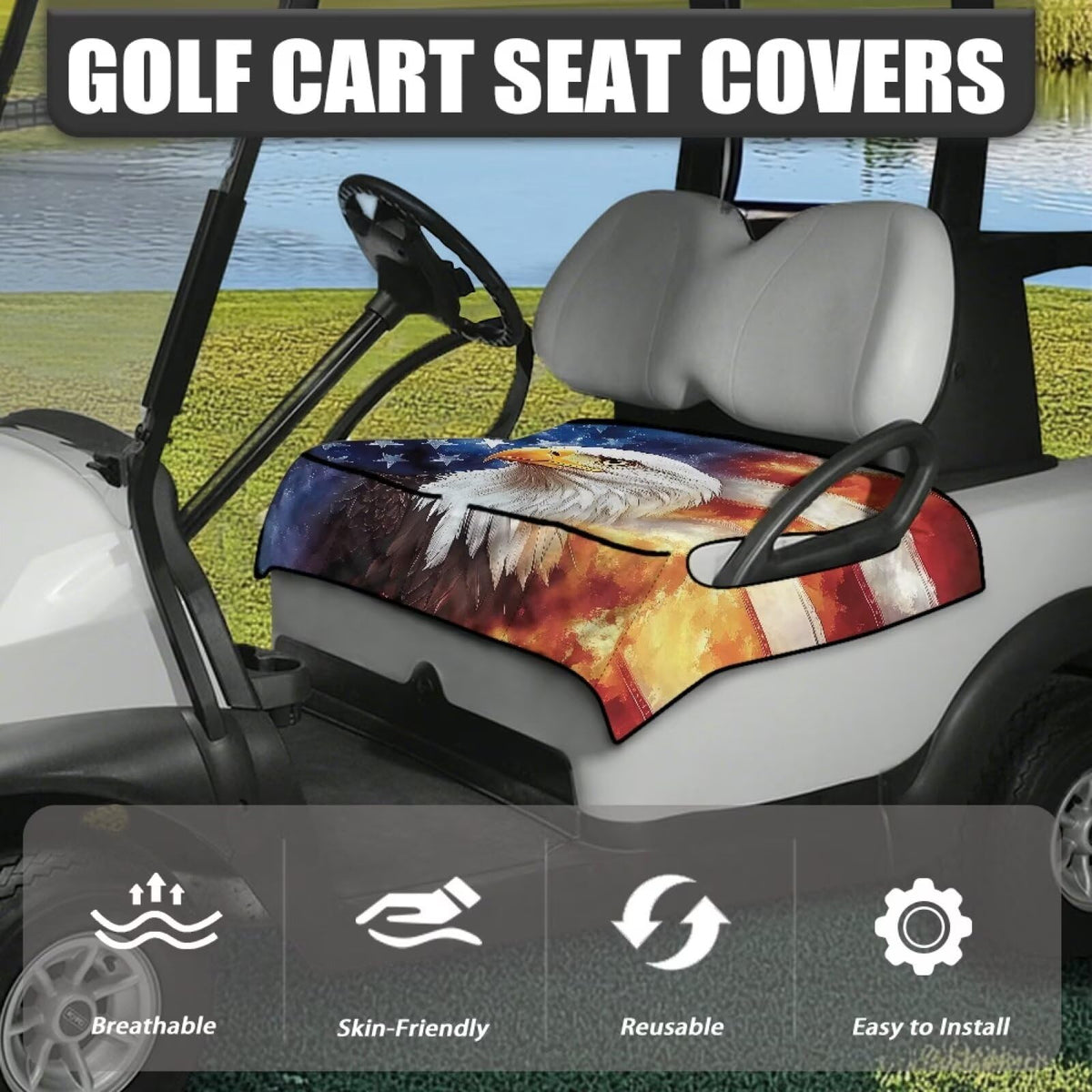 Qiyupavto four-pocket storage seat cover keeps sunglasses and towels handy.