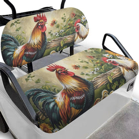 Qiyupavto rooster print backrest cover offering durable protection and style