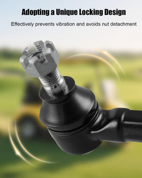 QLZOZB 604614 tie rod end kit front view highlighting rugged steel construction.