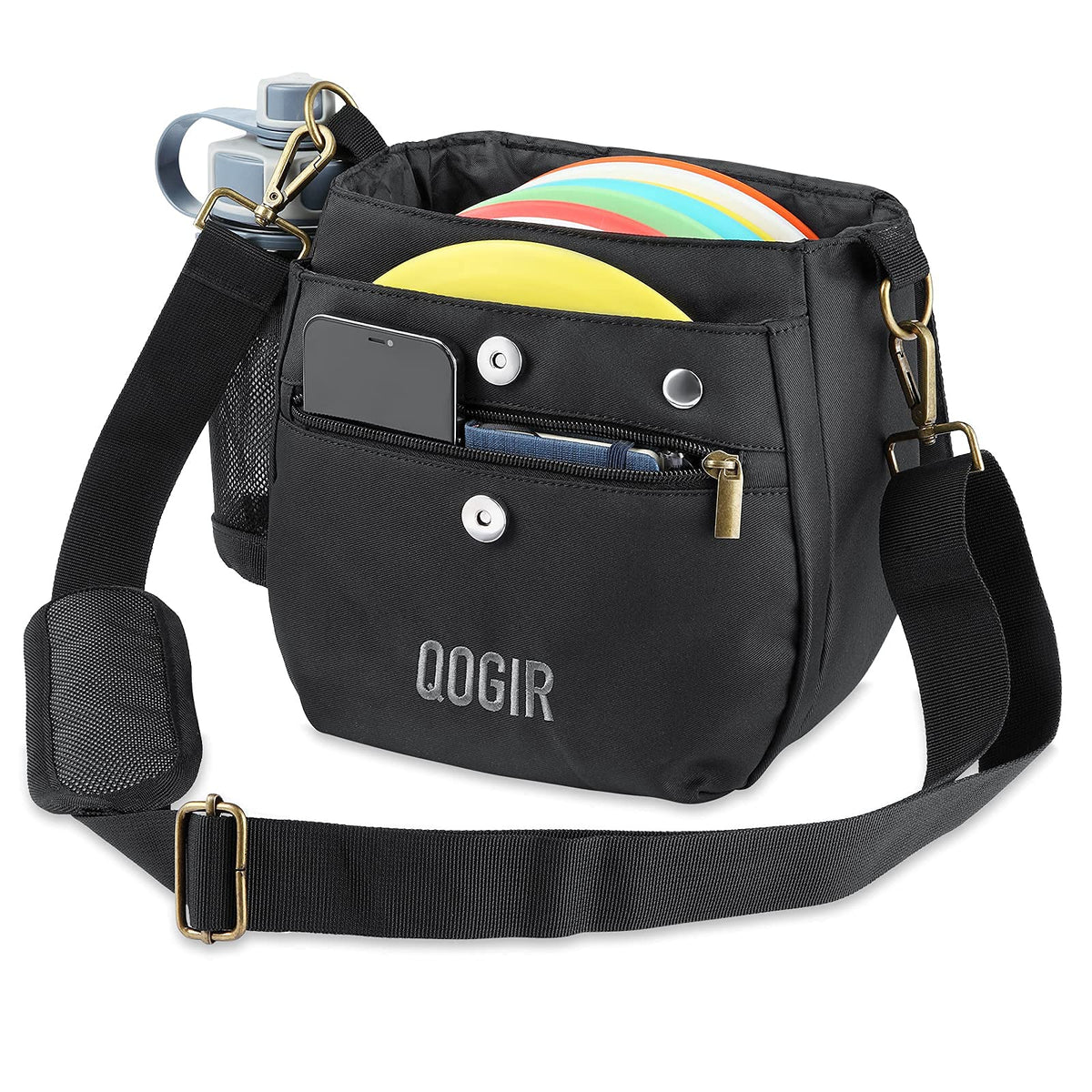 QOGIR lightweight disc golf bag front view for easy carry on course