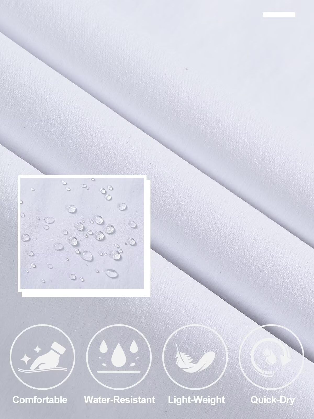 QPNGRP men's golf pants fabric texture demonstrates breathable, quick-dry performance.