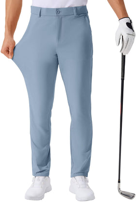 QPNGRP men's golf pants front view showing straight leg fit for versatile wear