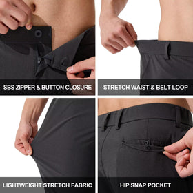 QPNGRP men's golf pants inseam options highlighting customizable length choices.