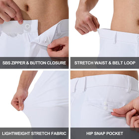 QPNGRP men's golf pants lightweight and water-resistant for light rain conditions.