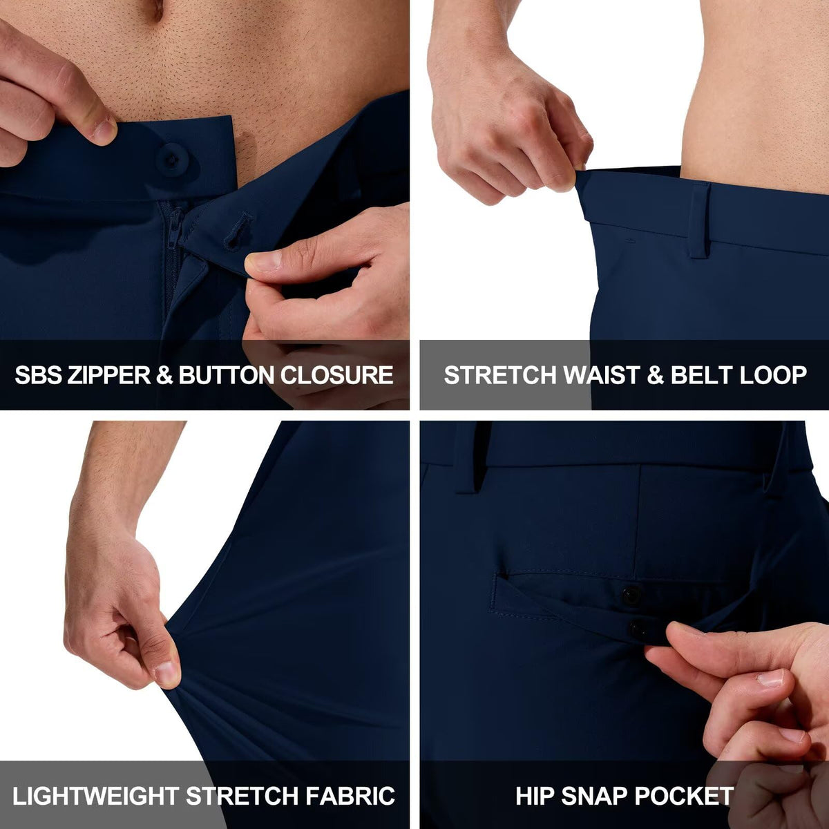 QPNGRP men's golf pants suitable for golf, travel, and daily work.
