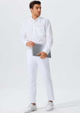 QPNGRP golf pants white fabric texture highlighting lightweight breathable stretch.