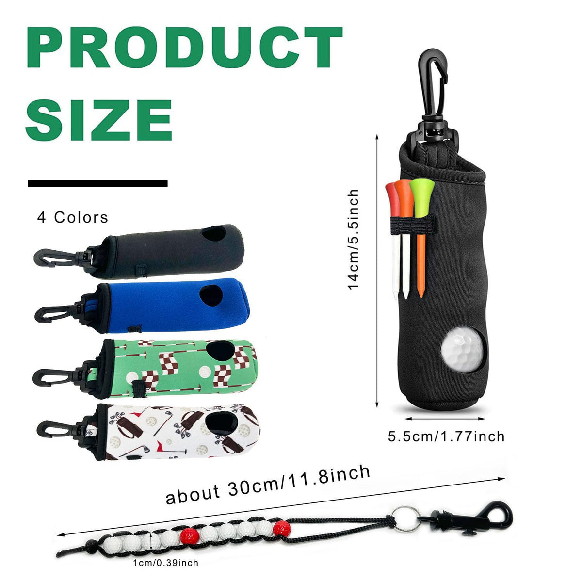 QQRASOAL golf stroke counter with clip, counts strokes on the course.