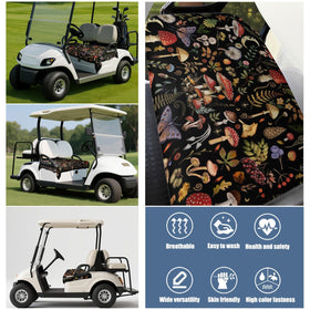 Queen Hero classic color seat cover enhances cart interior style.