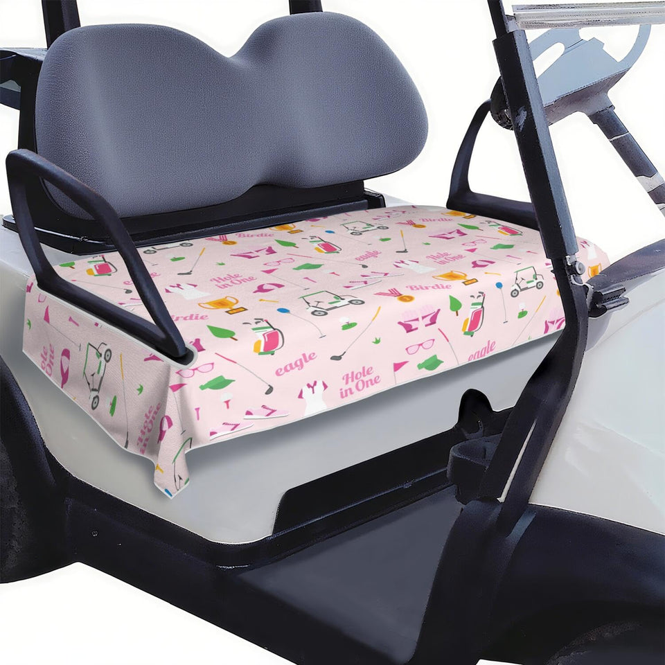 Queen Hero 2-seat golf cart seat cover offers secure fit and comfort.