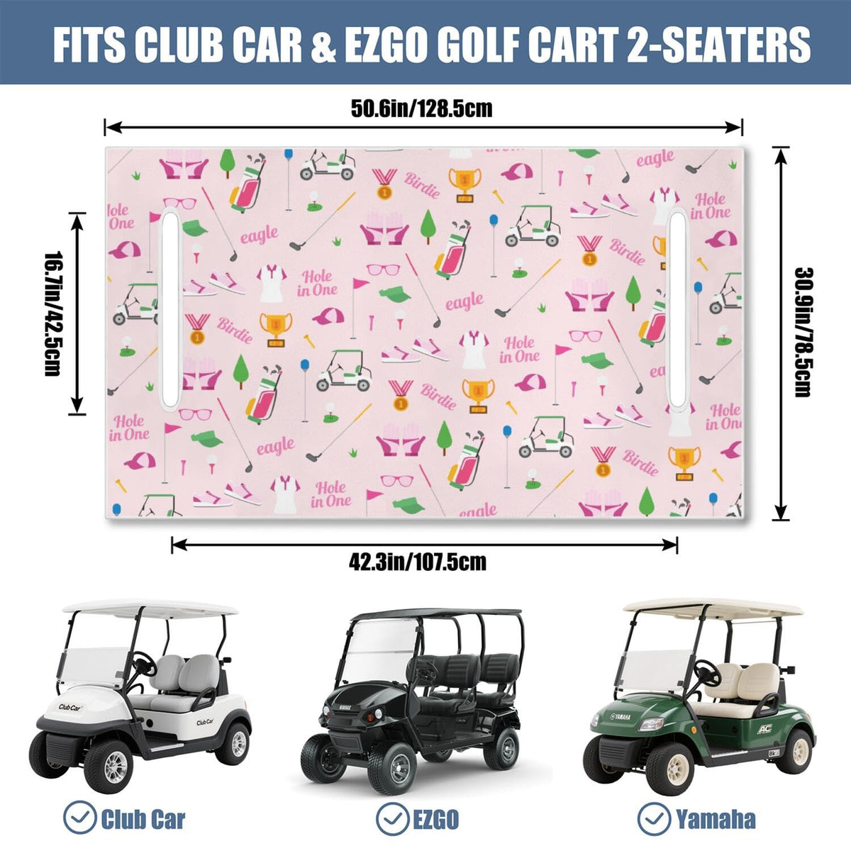Queen Hero breathable fabric provides all-season comfort for golf cart seats.