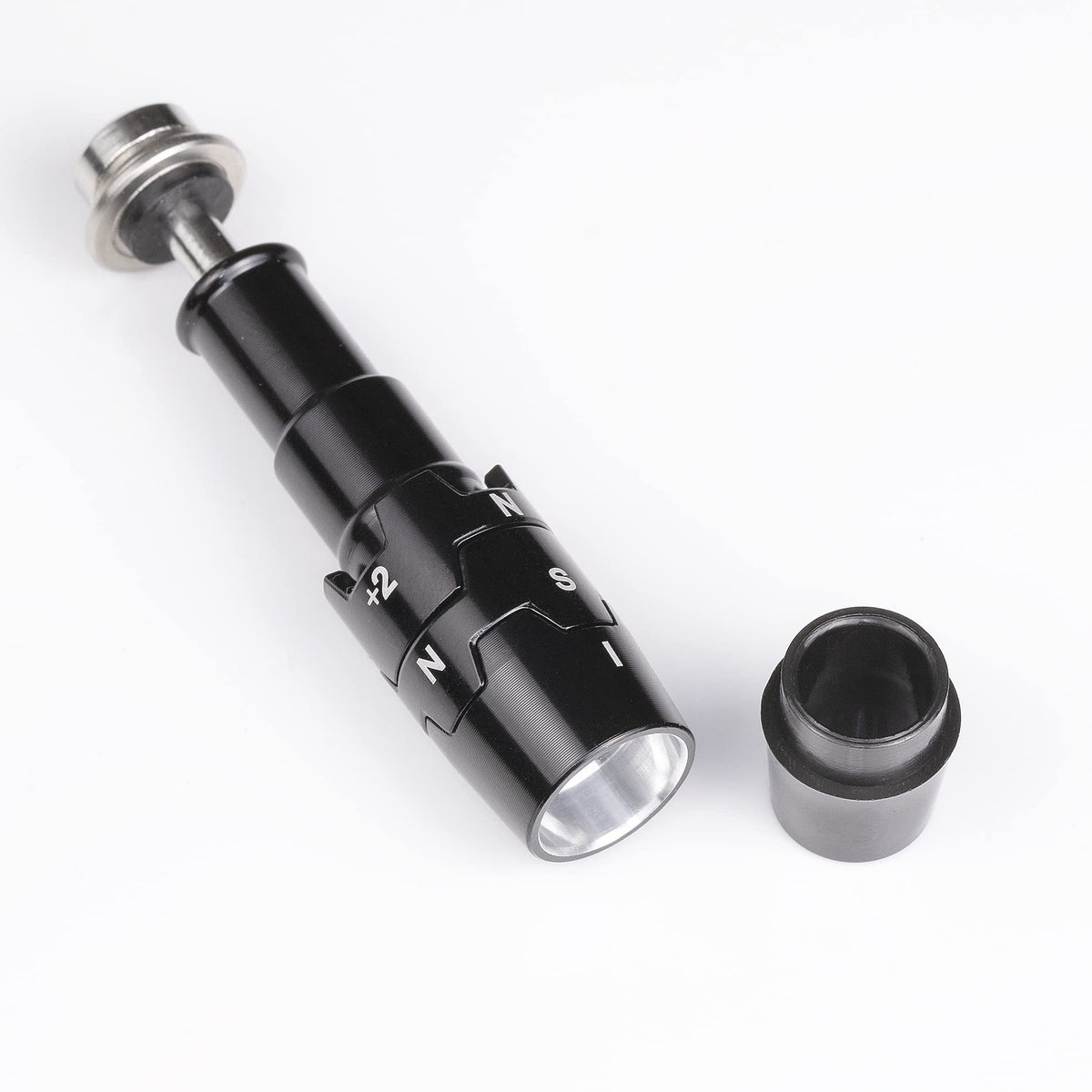 QUEEN3C adapter with ferrule, washer, and screw for secure assembly.
