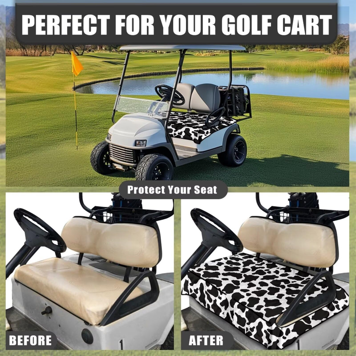 Quidrwyo universal fit for two-seat carts fits most models