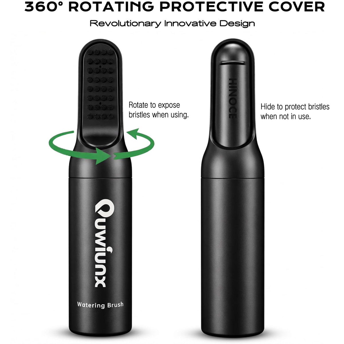 Quwiunx magnetic clip keeps the brush secure on bag during rounds.