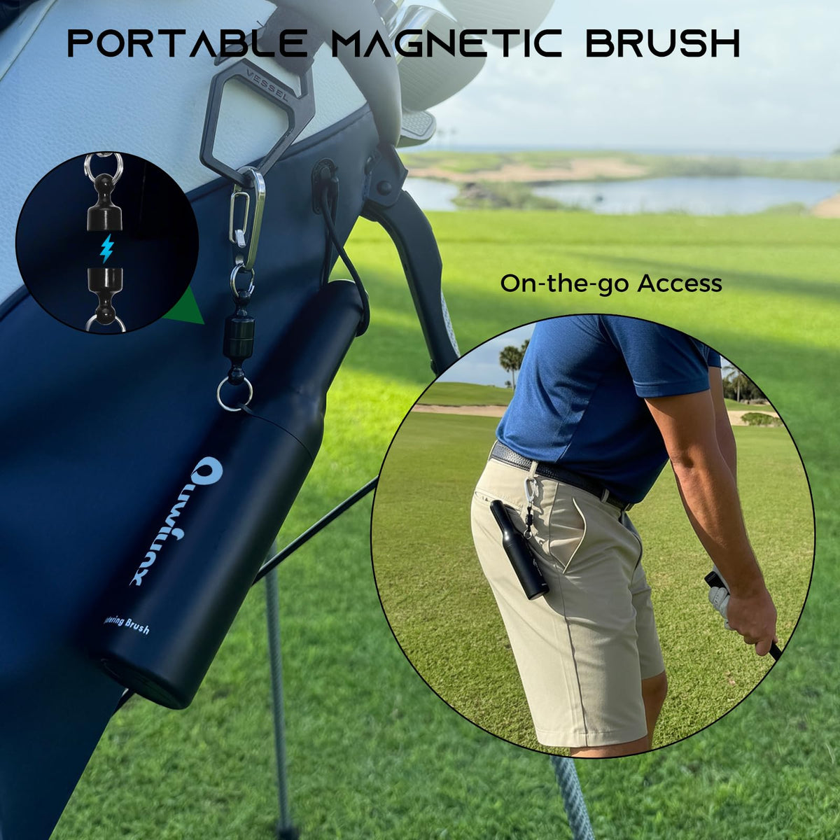 Quwiunx compact kit fits neatly in a golf bag.