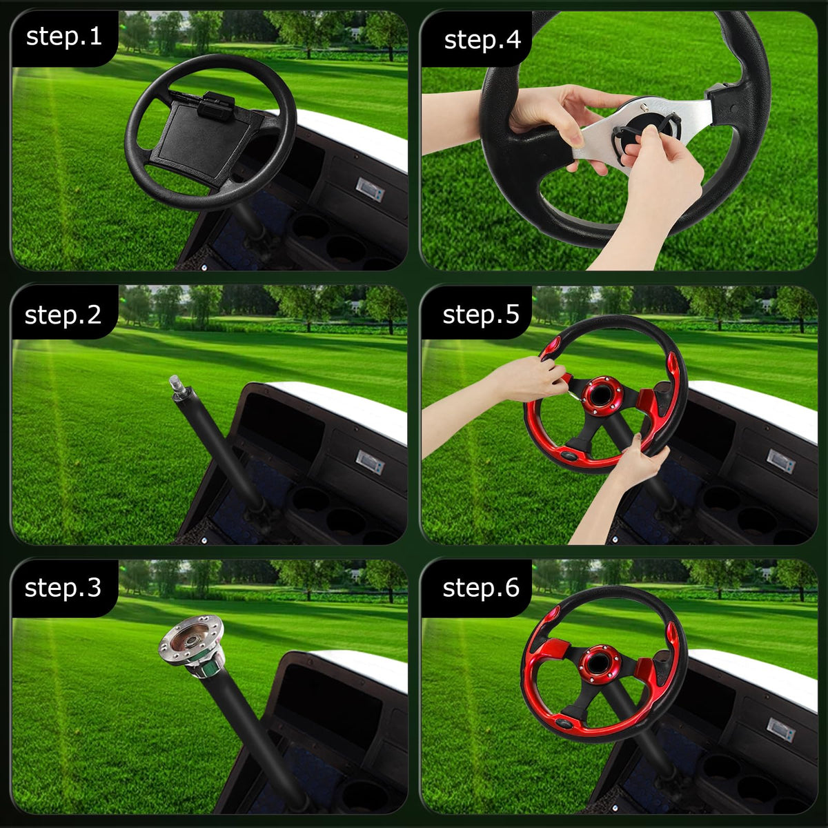 QYMOPAY aluminium steering wheel material highlighting rust resistance and durability.