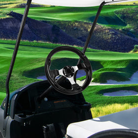 QYMOPAY 12.5-inch ergonomic wheel enhances entry comfort and steering feel