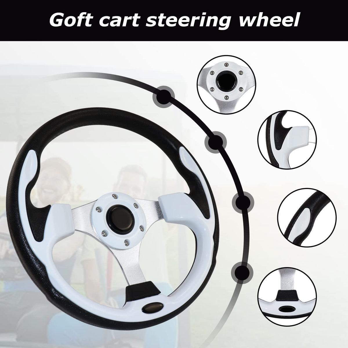 Smooth textured grip improves steering feel during quick maneuvers.