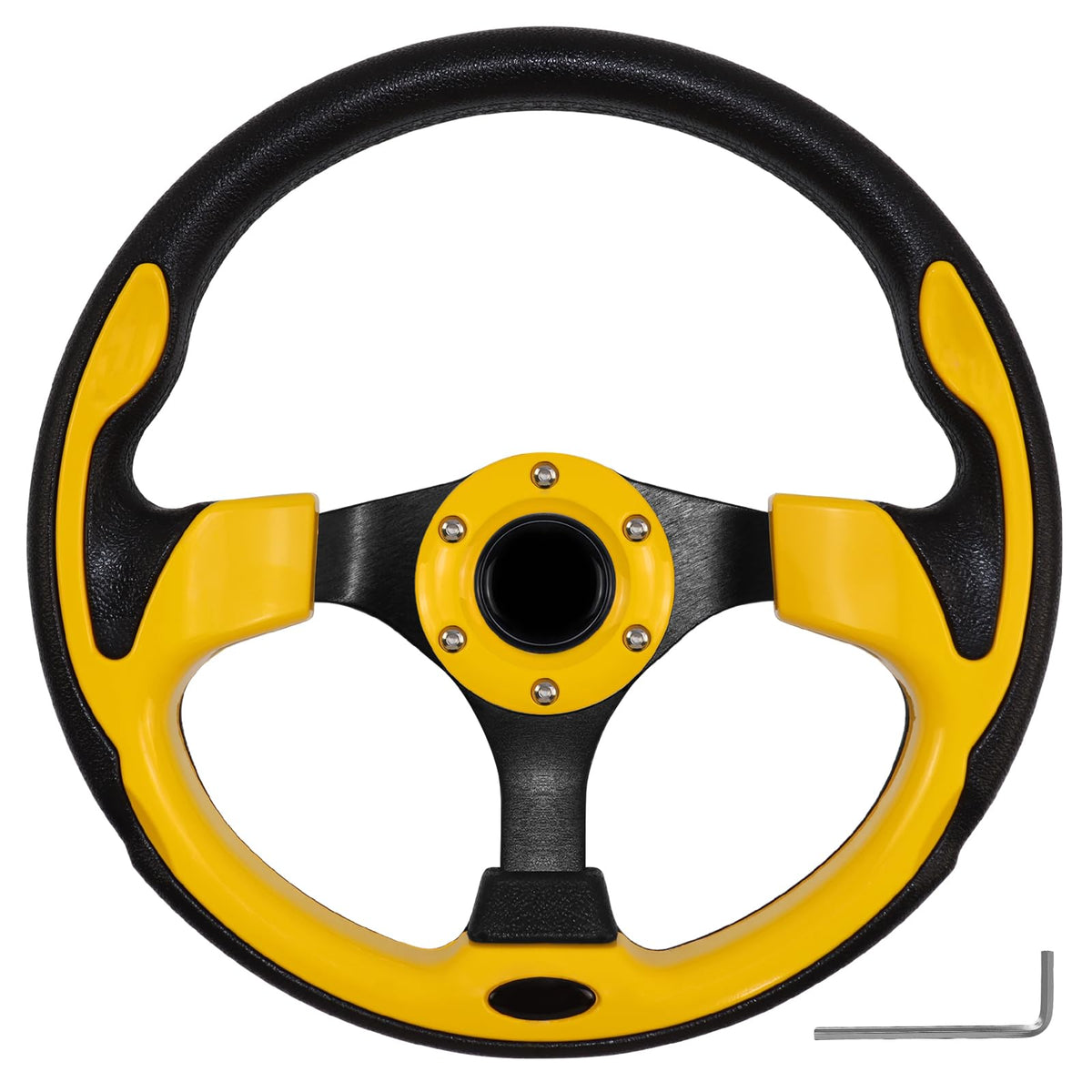 QYMOPAY golf cart steering wheel 12.5-inch for easy mounting and comfortable grip