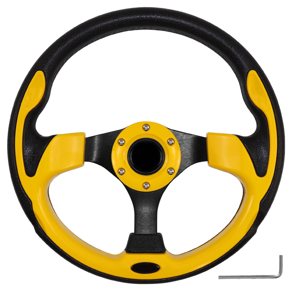 QYMOPAY golf cart steering wheel 12.5-inch for easy mounting and comfortable grip