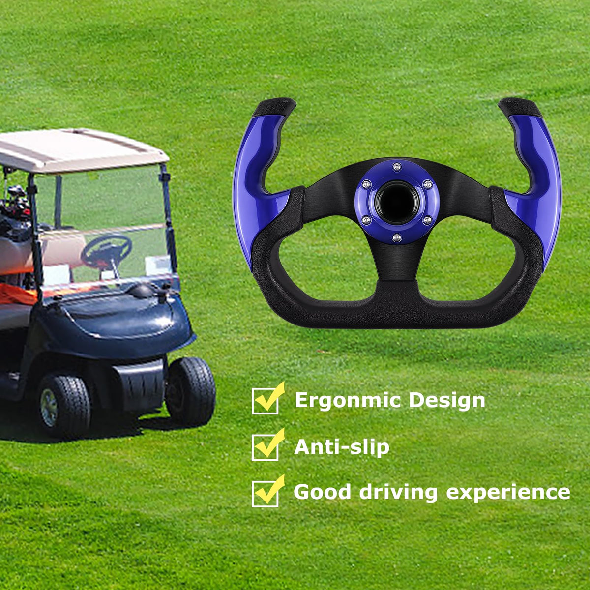 QYMOPAY steering wheel ergonomic grip reduces hand fatigue on long drives.