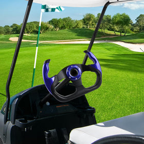 QYMOPAY steering wheel installation shows quick, simple upgrade for EZGO, Club Car, Yamaha.