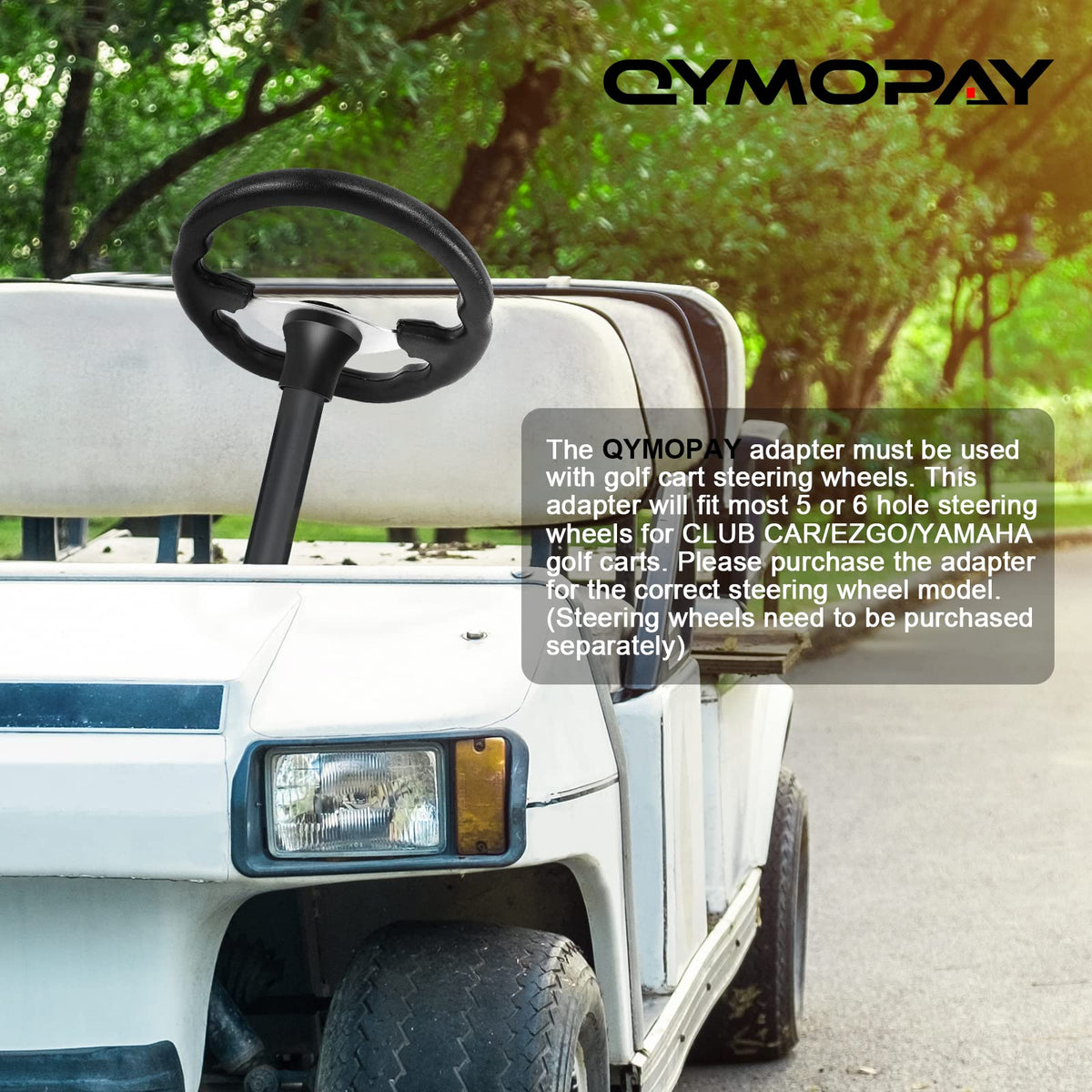 QYMOPAY steering wheel adapter ready for quick install on Precedent